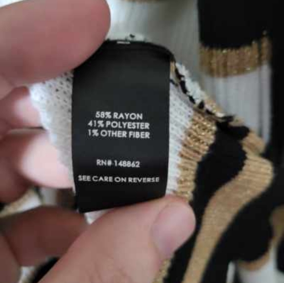 Torrid Sweater Multi Shimmer Stripe Rib Open Front Cardigan Women's 2X (18-20) - Picture 3 of 5